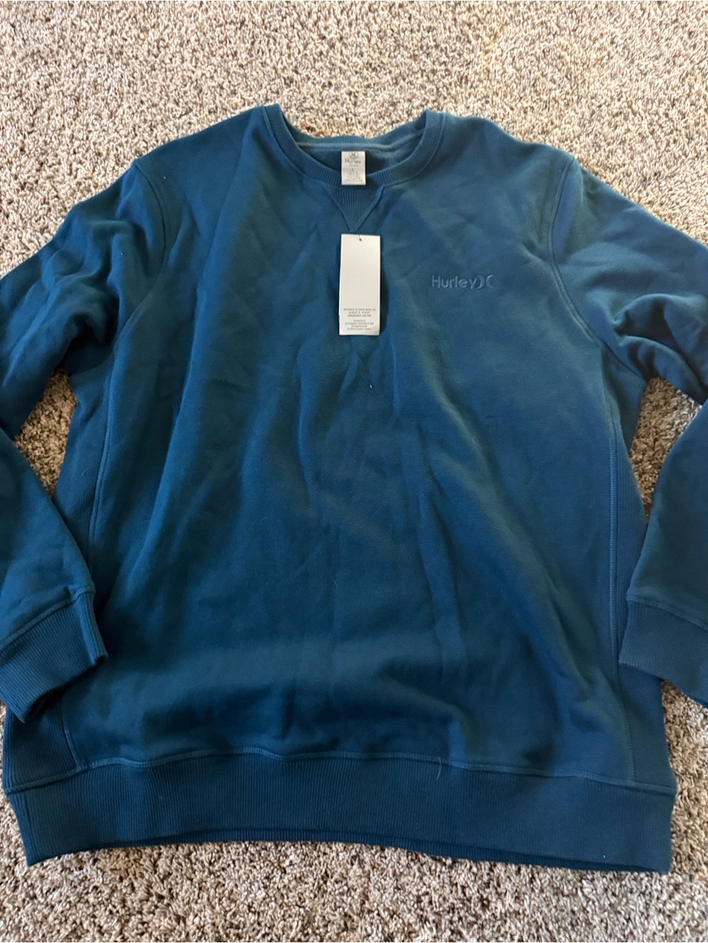 Hurley Men's Crewneck Sweatshirt - Teal
